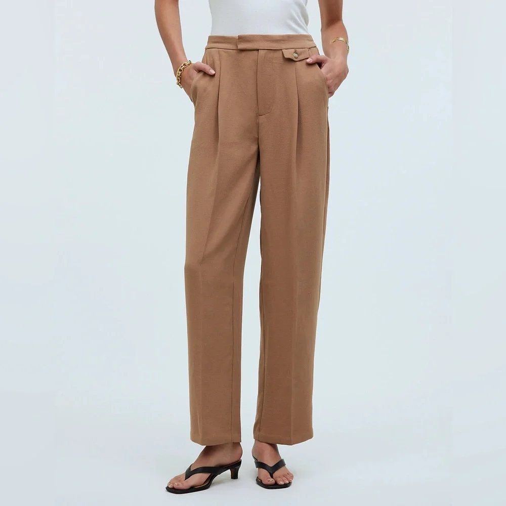 Madewell The Tall Rosedale High-Rise Straight Pant in Crepe - Picture 2 of 11